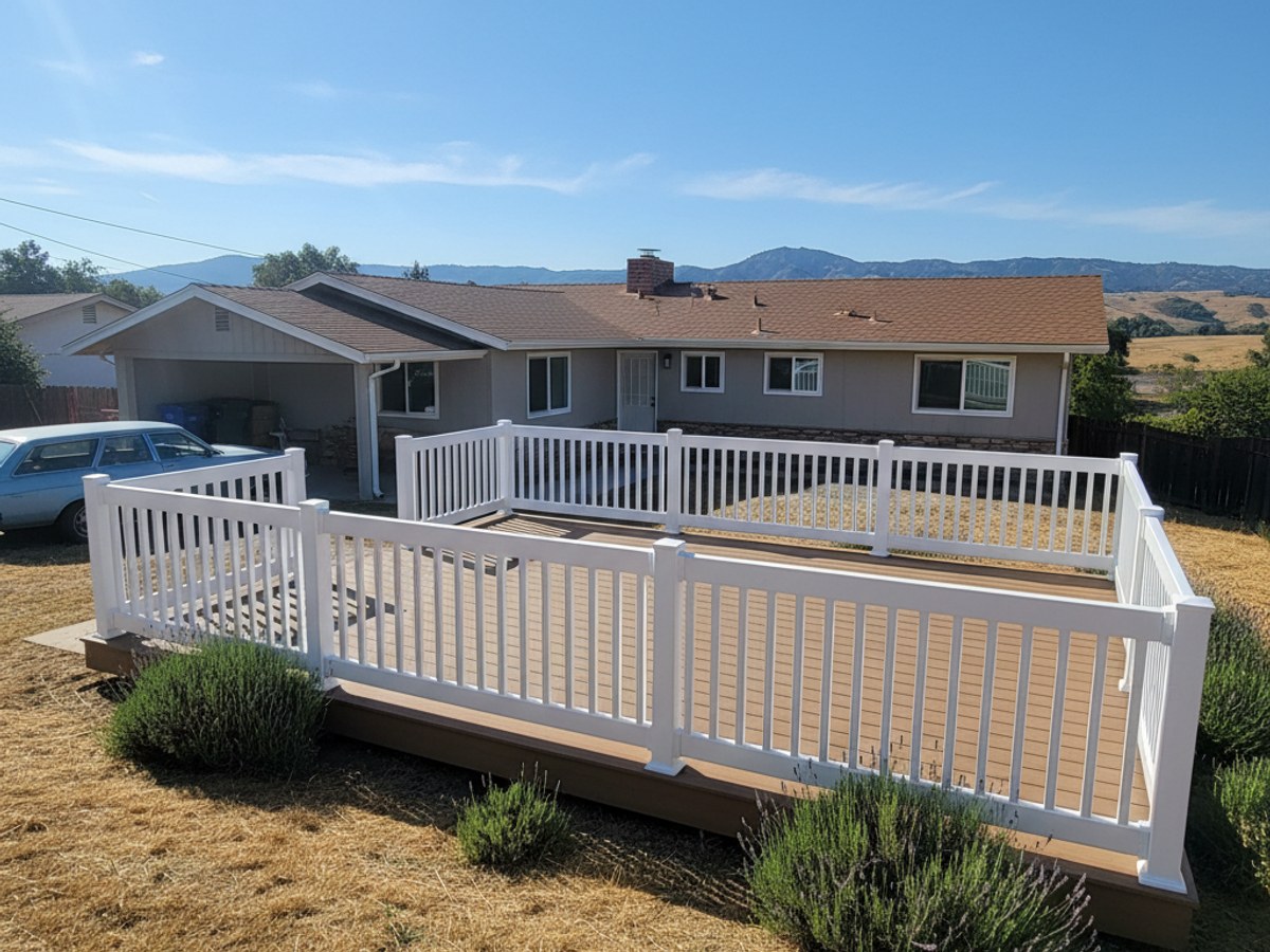 Multi-Level Deck Construction completed by Alpha Deck Co in Rocklin, CA