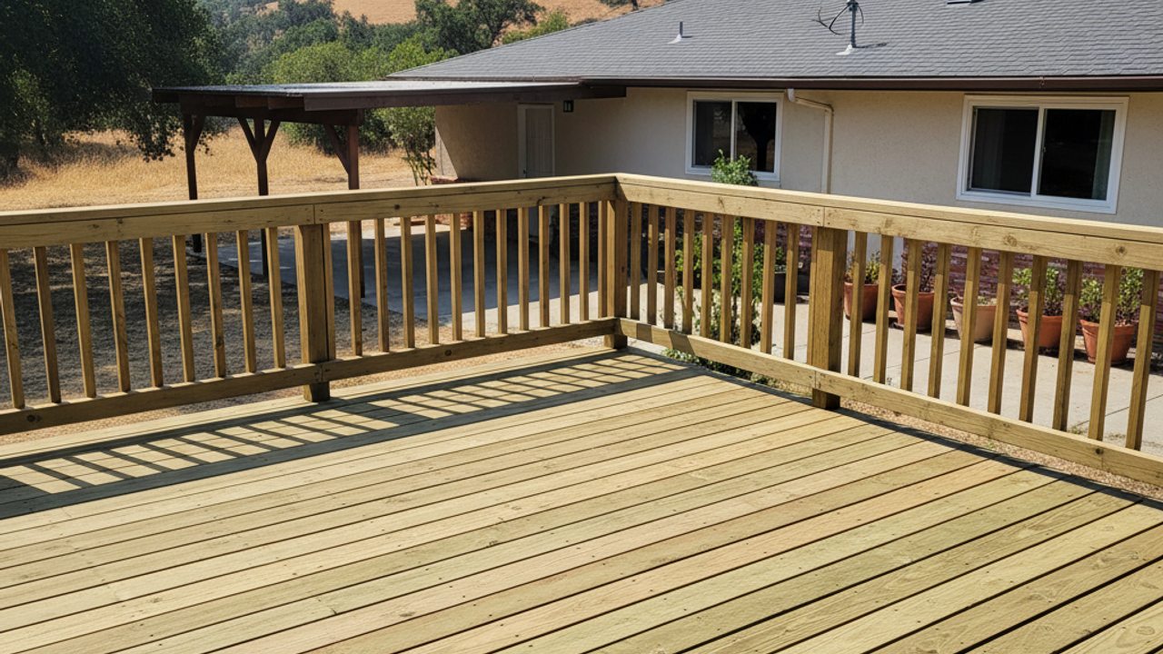Composite Decking Installation completed by Alpha Deck Co in El Dorado Hills, CA